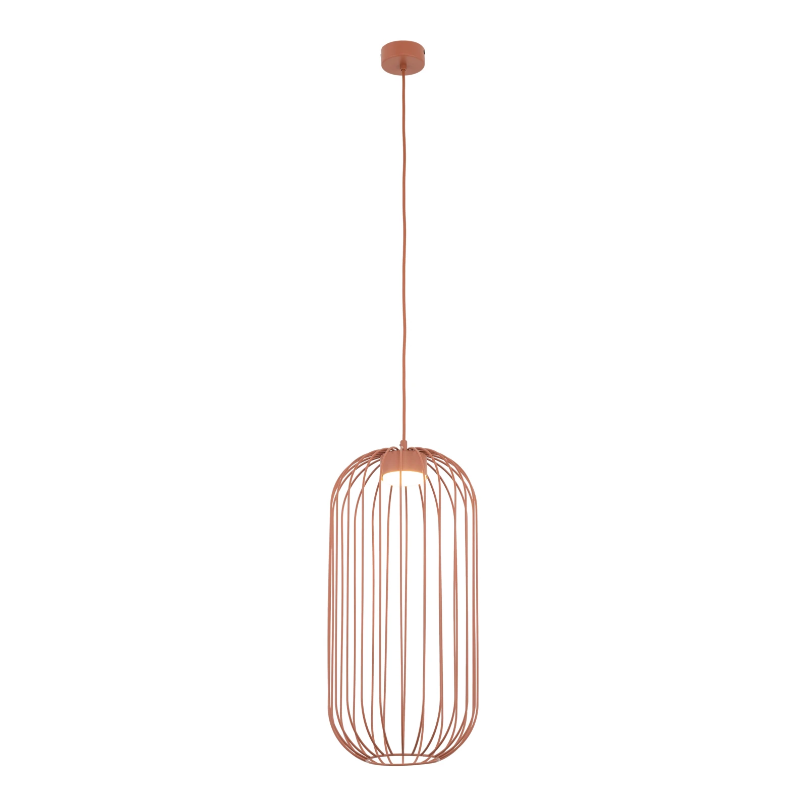Pendant light SPHERA S – terracotta, openwork GX53 shade