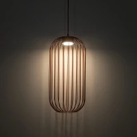 Pendant light SPHERA S – terracotta, openwork GX53 shade - Image 1