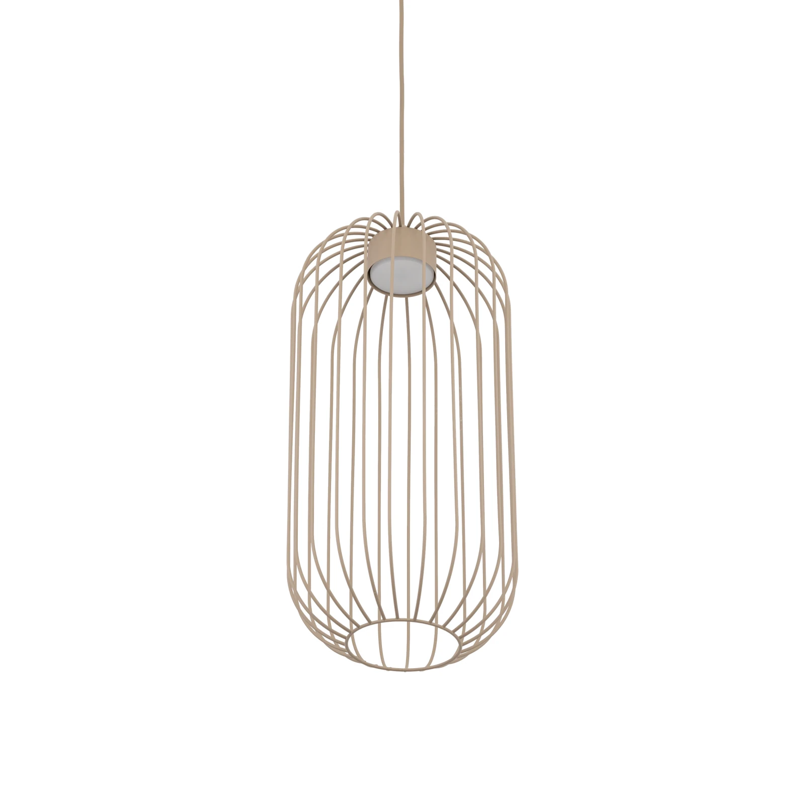 Pendant light SPHERA S – beige, openwork GX53 shade