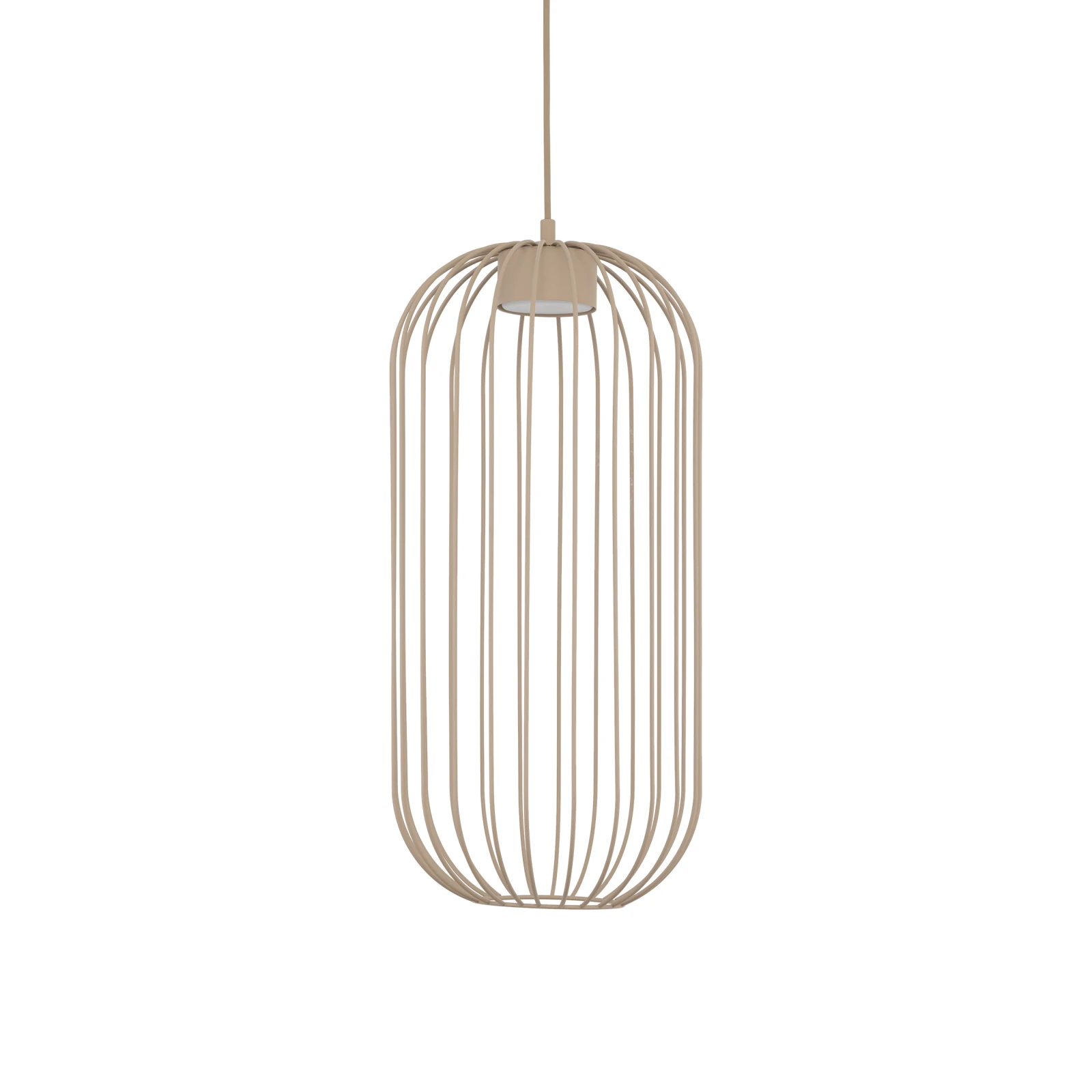 Pendant light SPHERA S – beige, openwork GX53 shade
