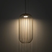 Pendant light SPHERA S – beige, openwork GX53 shade - Image 2