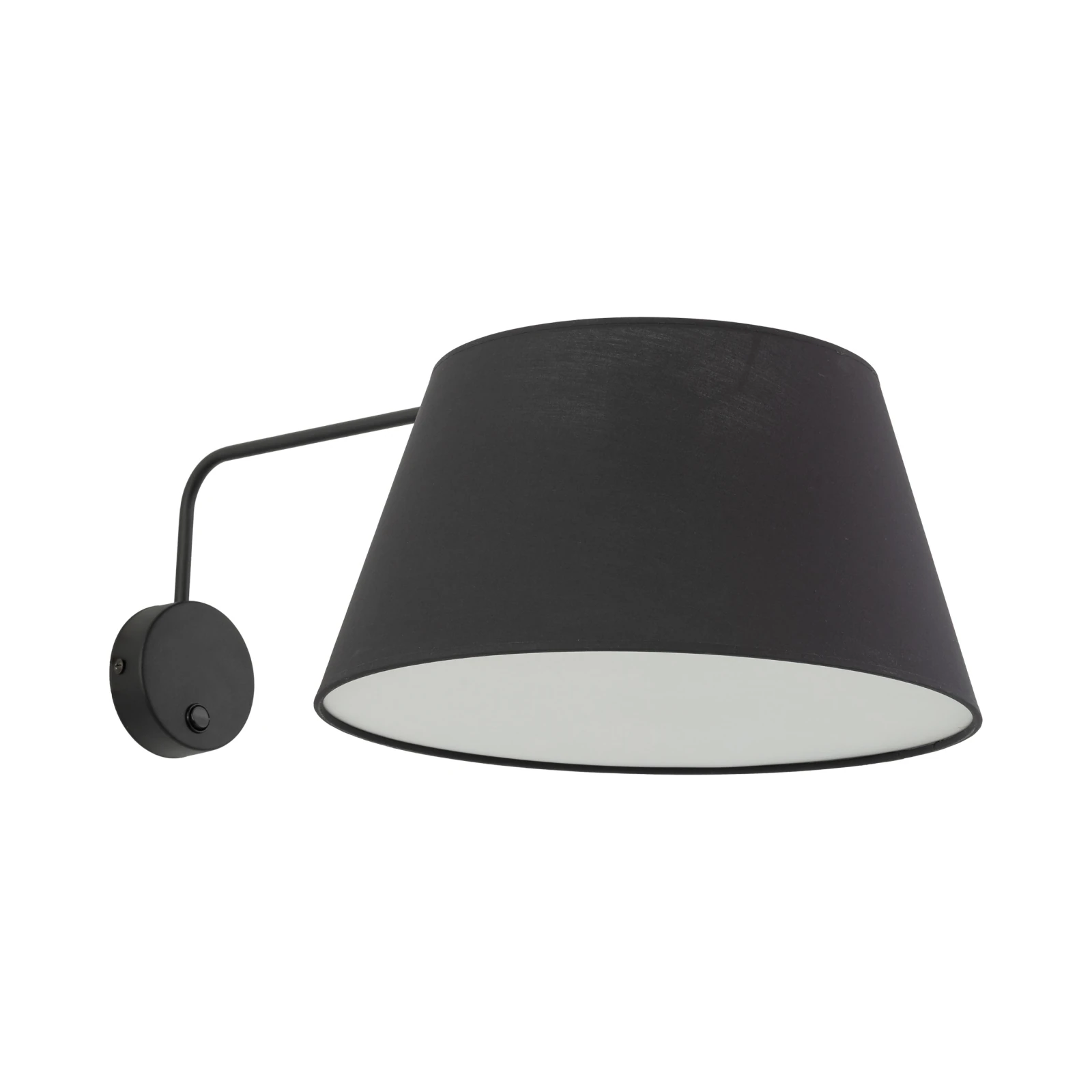 Wall light FORMO – black, fabric shade, E27