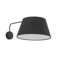 Wall light FORMO – black, fabric shade, E27 - Image 2