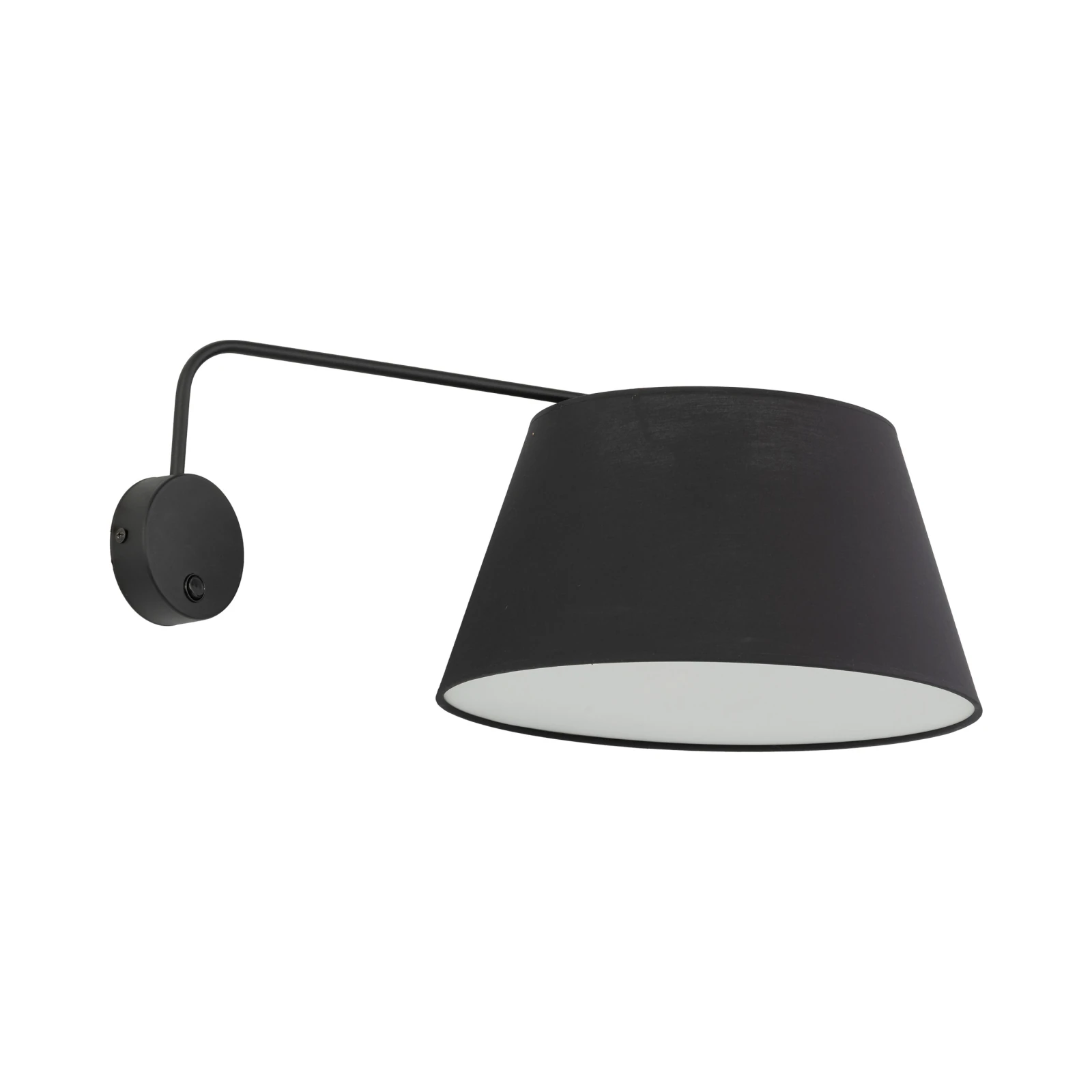 Wall light FORMO – black, fabric shade, E27