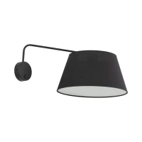 Wall light FORMO – black, fabric shade, E27 - Image 5