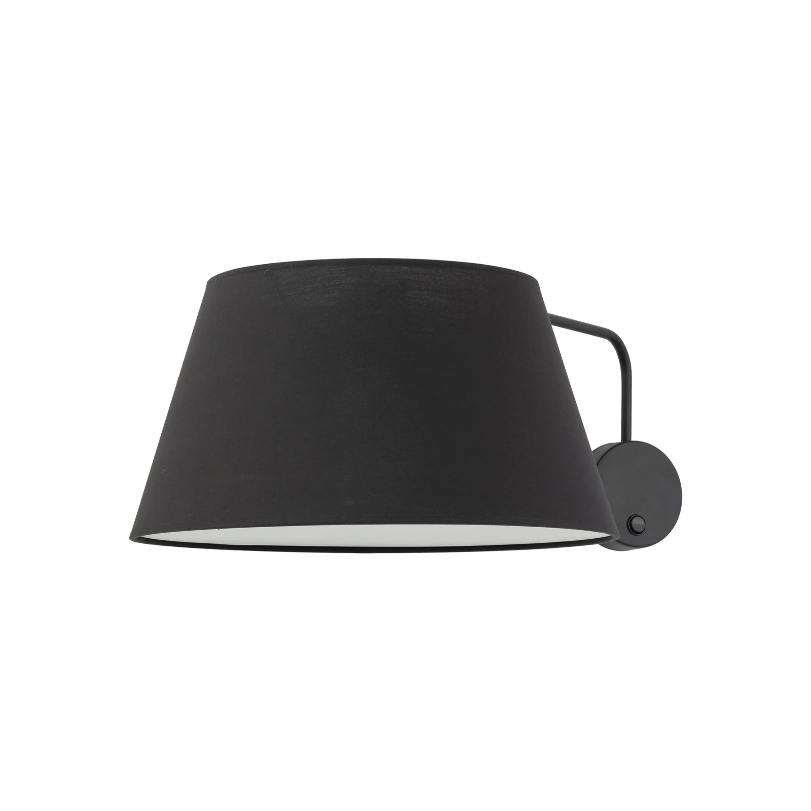 Wall light FORMO – black, fabric shade, E27