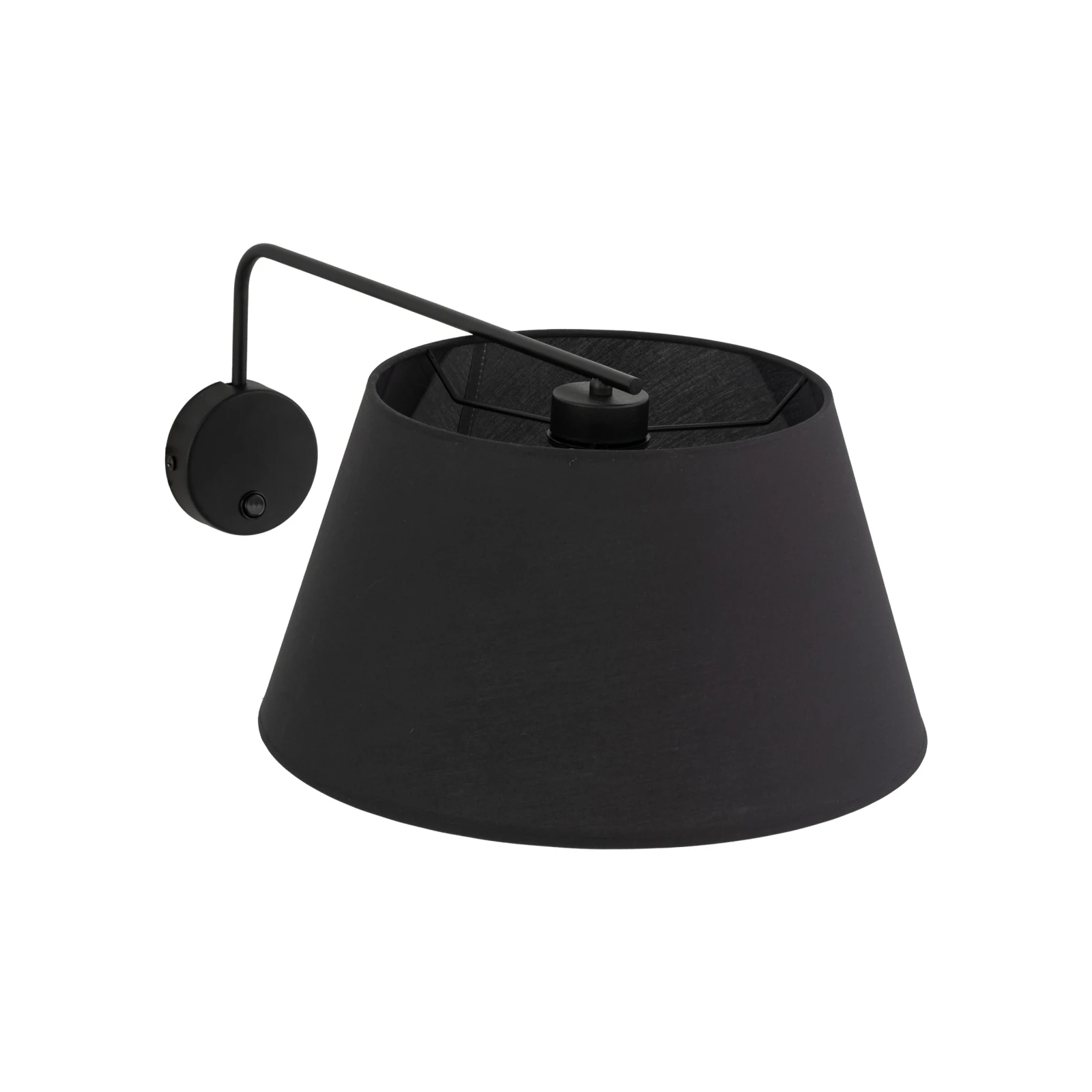 Wall light FORMO – black, fabric shade, E27