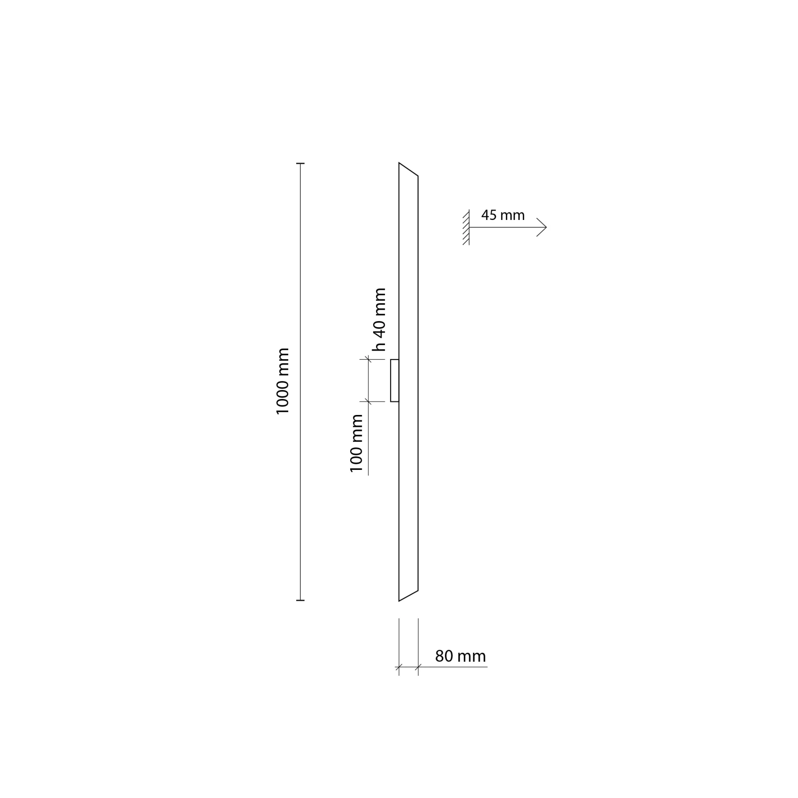 Sieninis LED šviestuvas NAVI NEW LONG, rudas, 8 W, 3000 K