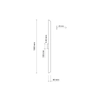Sieninis LED šviestuvas NAVI NEW LONG, rudas, 8 W, 3000 K - Nuotrauka 9