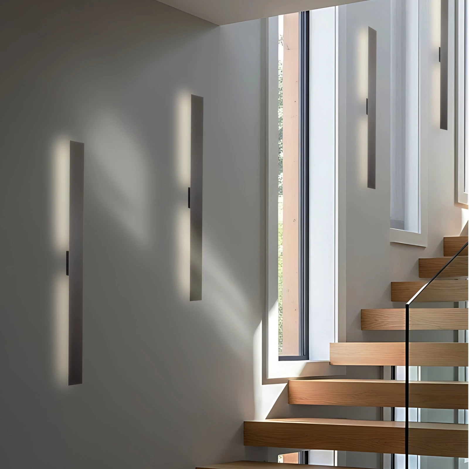Sieninis LED šviestuvas NAVI NEW LONG, rudas, 8 W, 3000 K