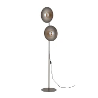 Floor lamp G9 – brown glass, twin shade accent - Image 2