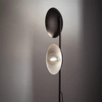Floor lamp G9 – brown glass, twin shade accent - Image 1