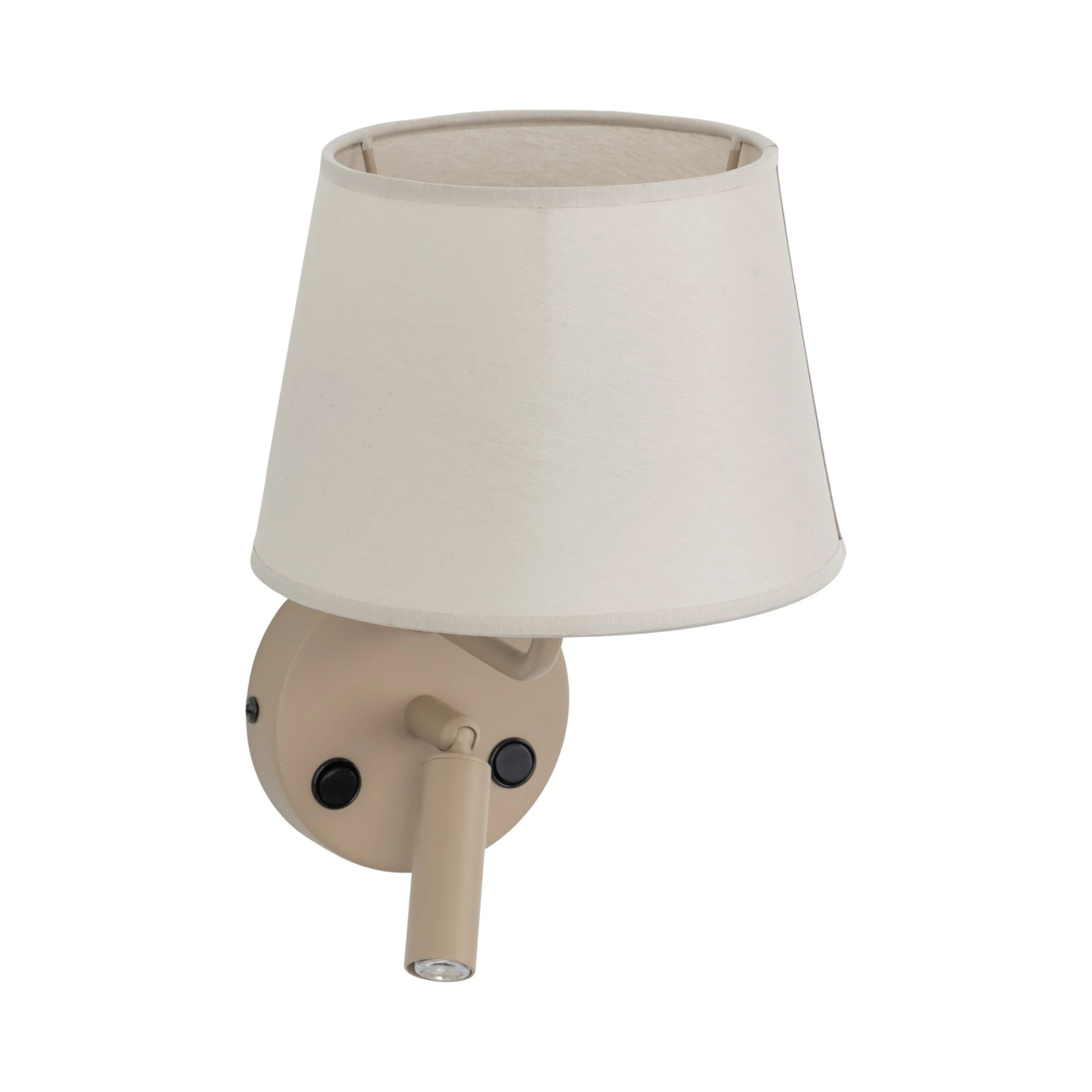 Wall light E27 and G9 – beige shade, adjustable beam
