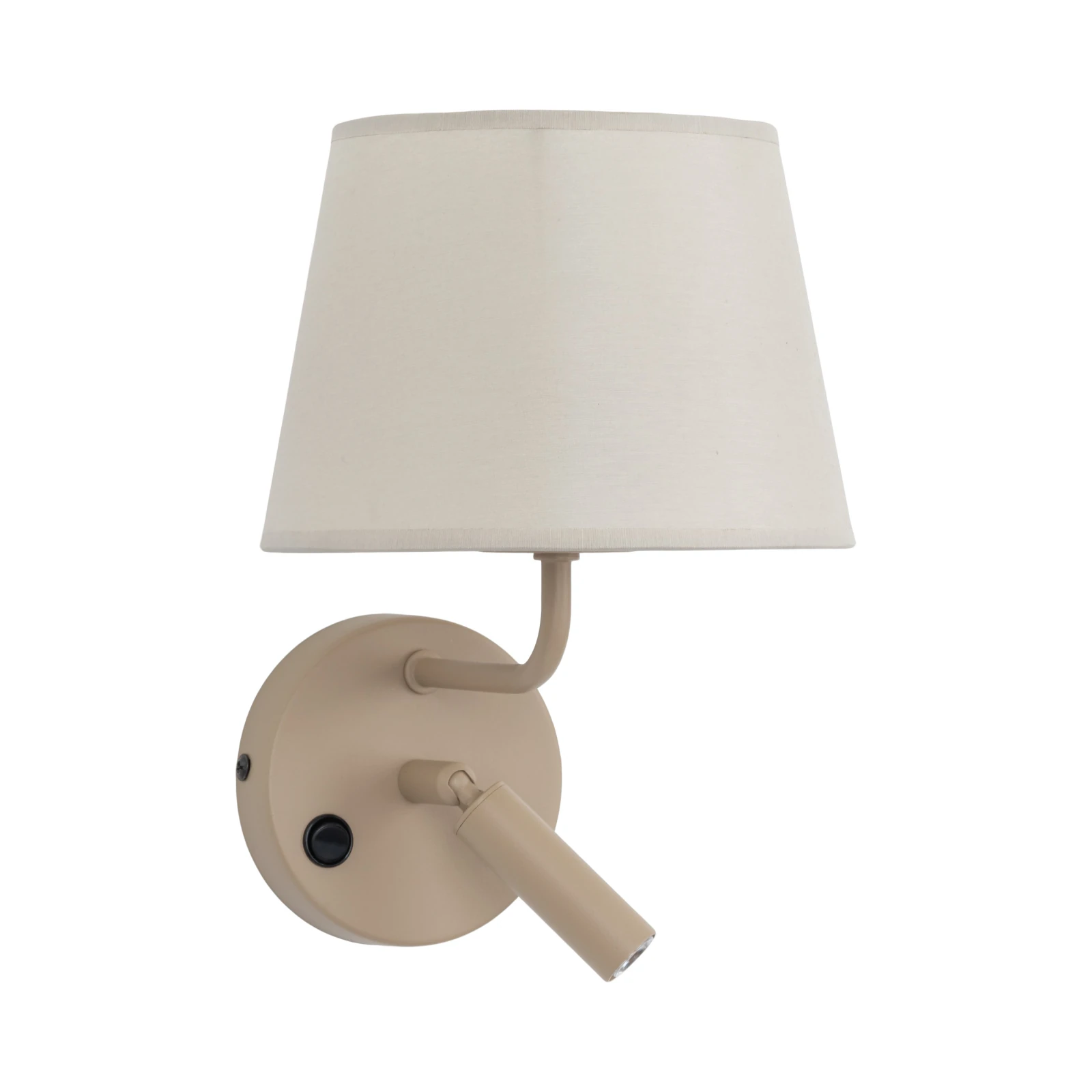 Wall light E27 and G9 – beige shade, adjustable beam