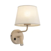Wall light E27 and G9 – beige shade, adjustable beam - Image 5