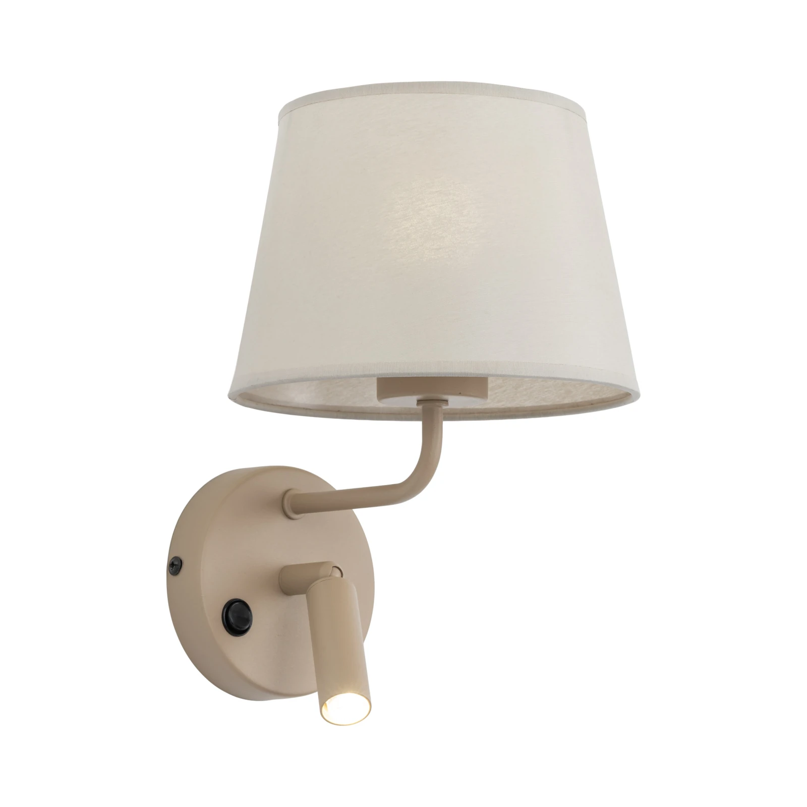 Wall light E27 and G9 – beige shade, adjustable beam