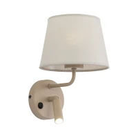 Wall light E27 and G9 – beige shade, adjustable beam - Image 6