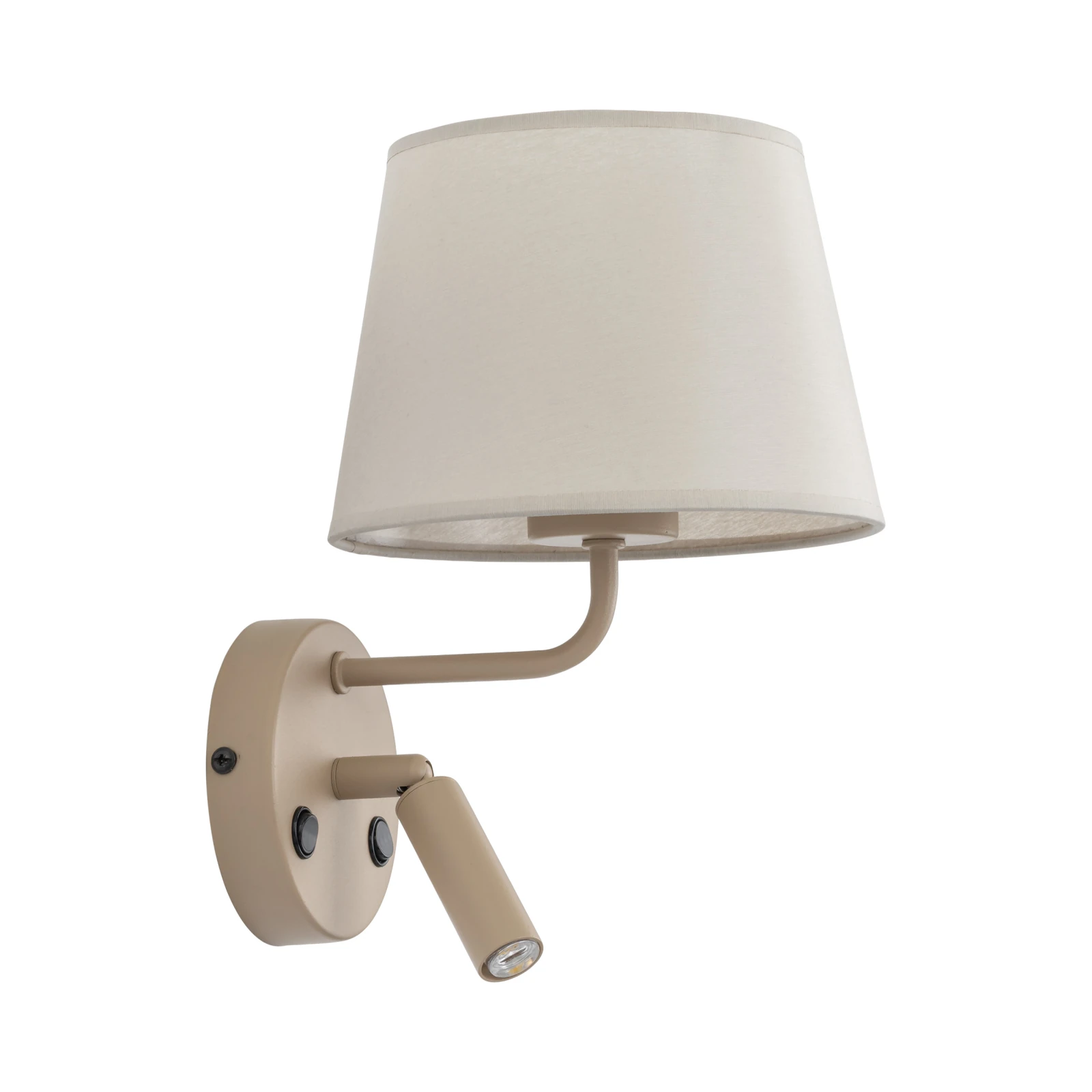 Wall light E27 and G9 – beige shade, adjustable beam