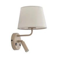 Wall light E27 and G9 – beige shade, adjustable beam - Image 7