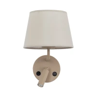 Wall light E27 and G9 – beige shade, adjustable beam - Image 9