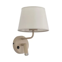 Wall light E27 and G9 – beige shade, adjustable beam - Image 2