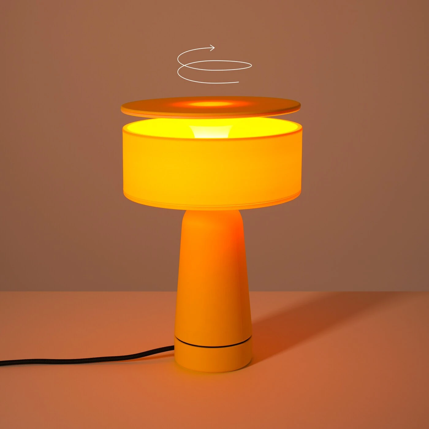 Table lamp 20 cm – round, yellow, G9 socket