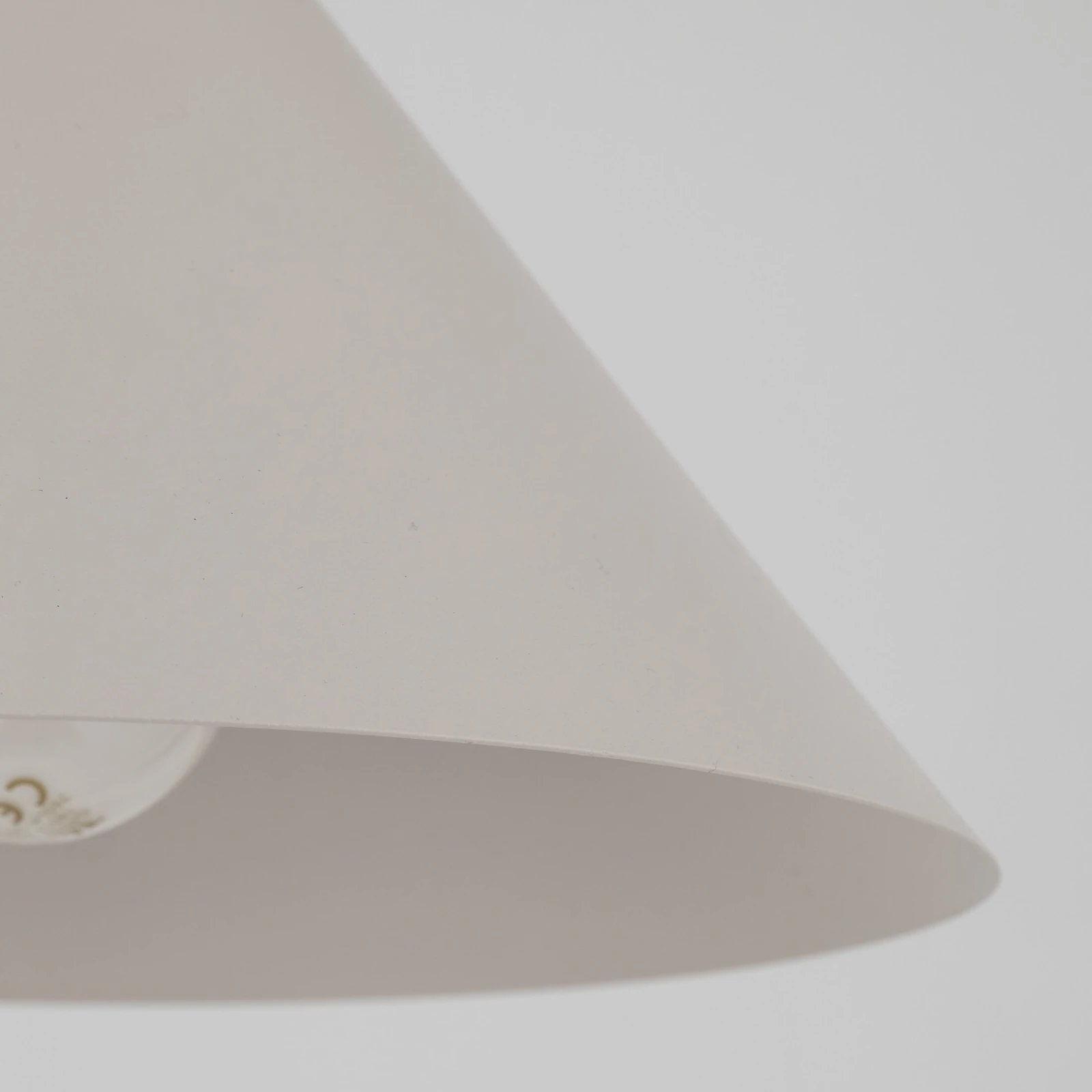 Pendant light S – conical, beige-grey, E27
