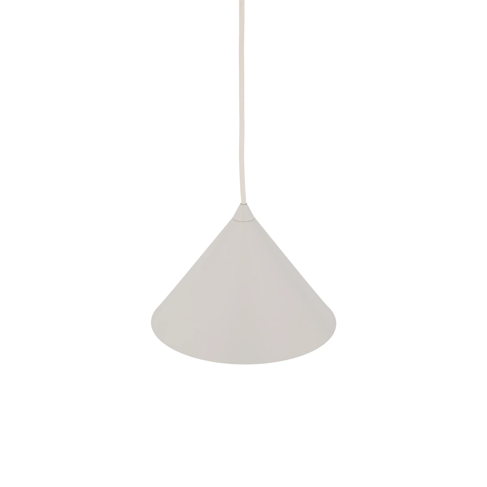 Pendant light S – conical, beige-grey, E27