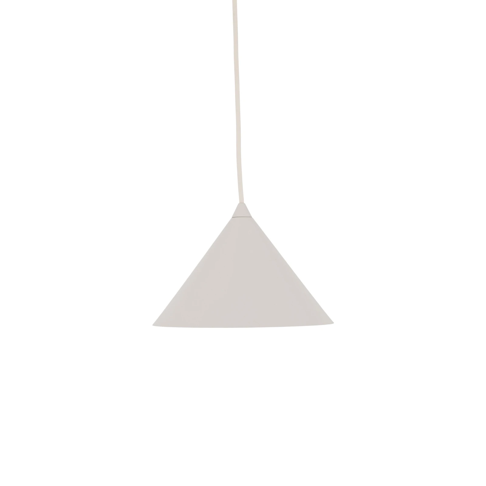 Pendant light S – conical, beige-grey, E27