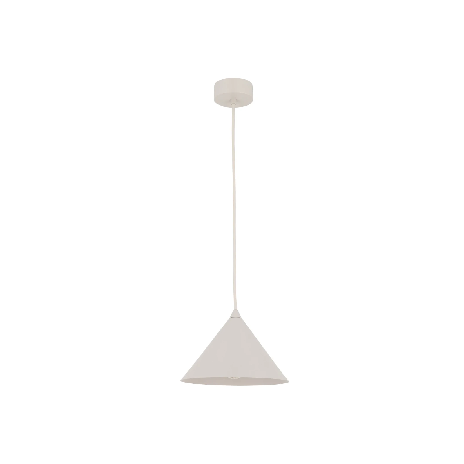 Pendant light S – conical, beige-grey, E27