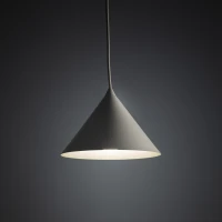 Pendant light S – conical, beige-grey, E27 - Image 1
