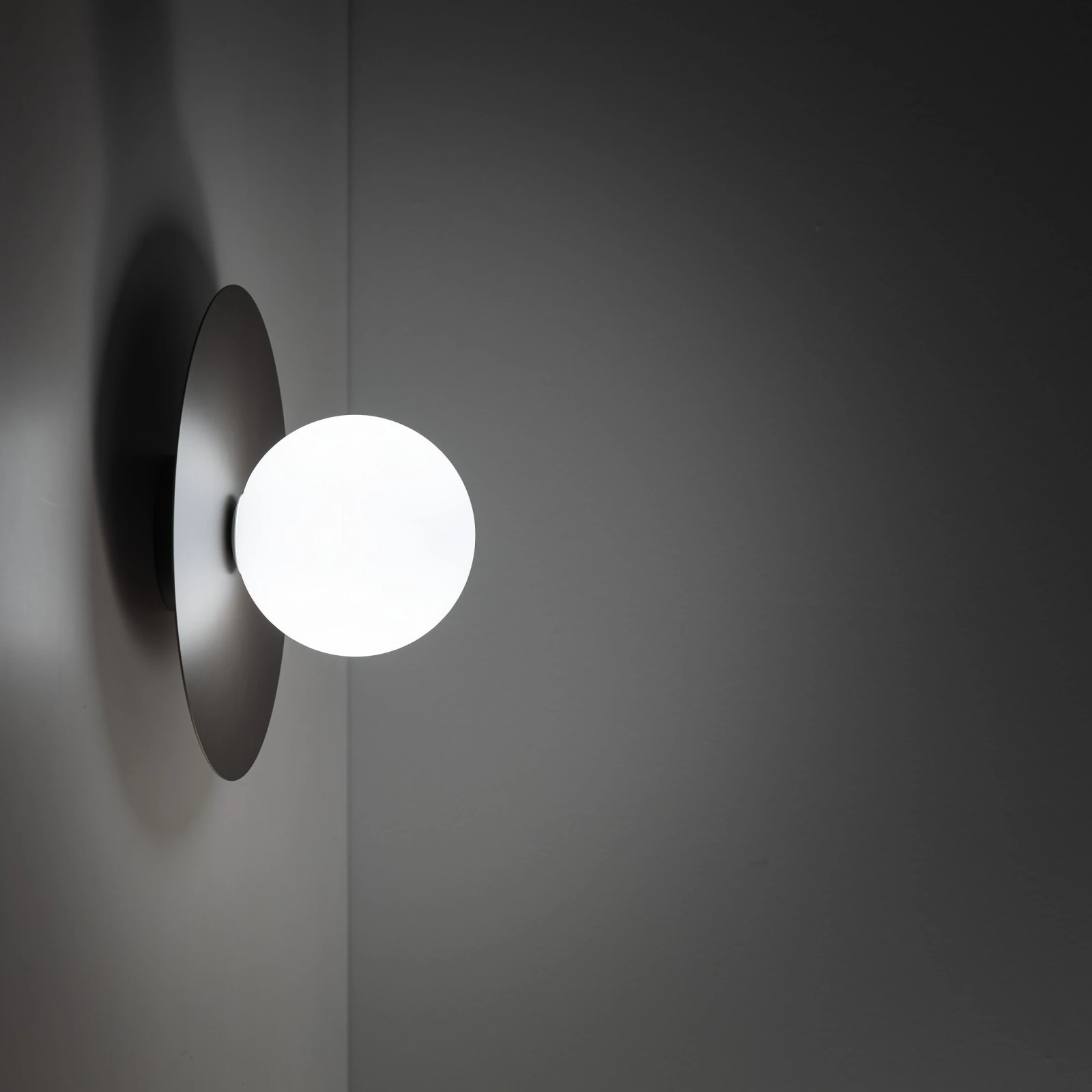 Wall light 8 W – round, brown and white, G9