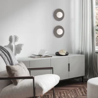 Wall light 8 W – round, brown and white, G9 - Image 1