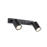 NEX wall light 8 W – black, 2xGU10, USB/C - Image 4