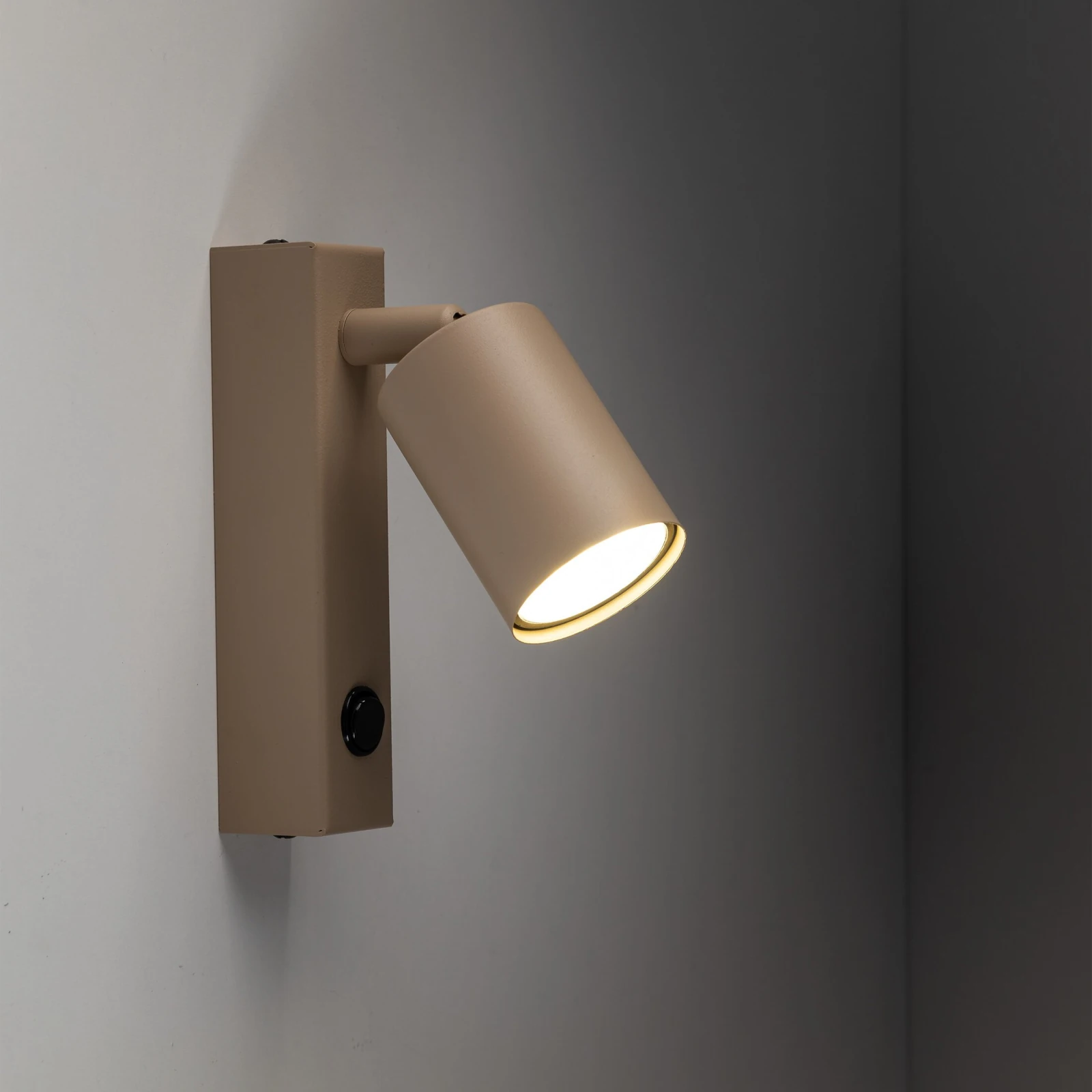 NEX wall light 10 W – beige, GU10, adjustable