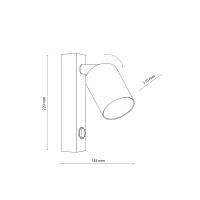 NEX wall light 10 W – white GU10, adjustable beam - Image 4