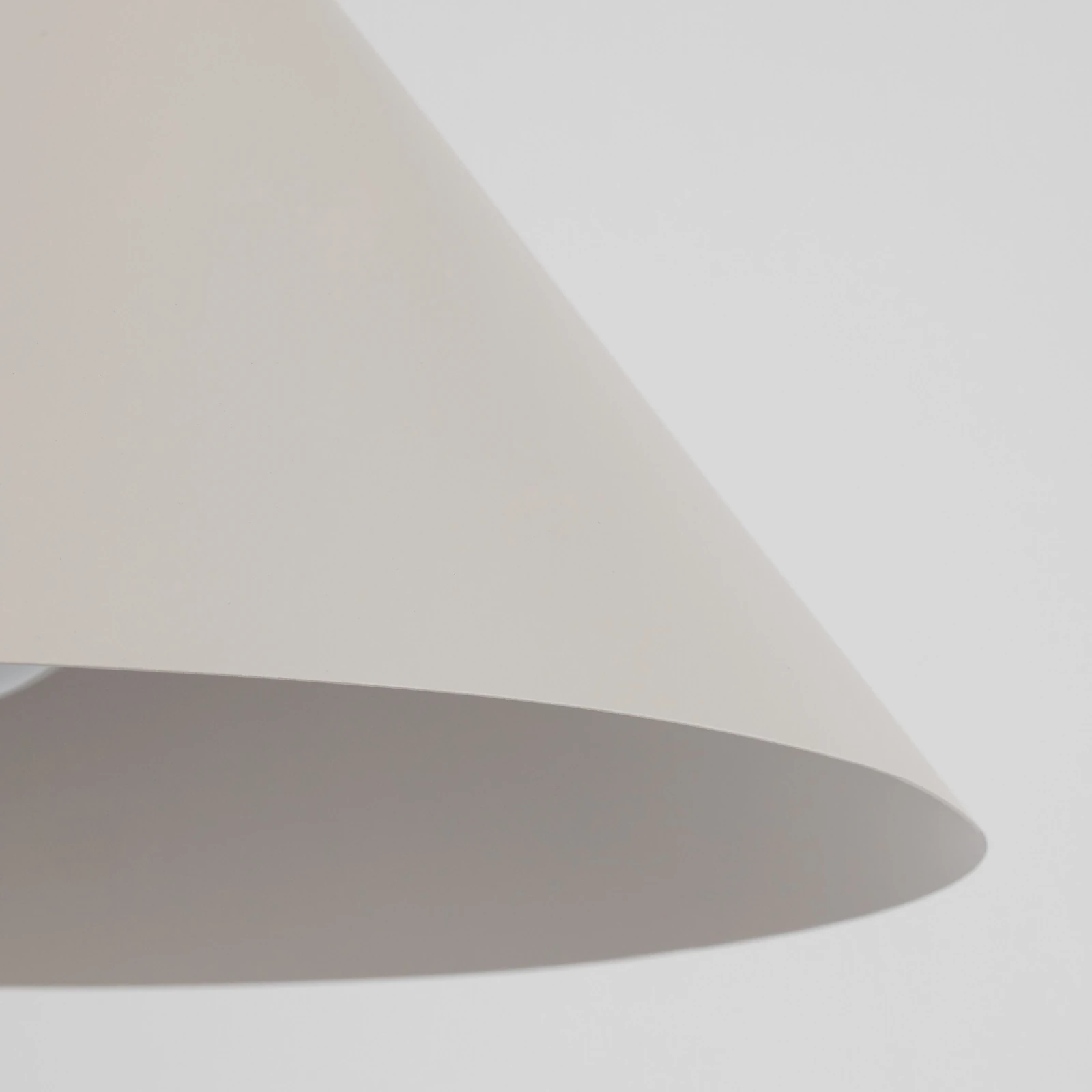 CONO L pendant light 15 W – conical, grey beige finish