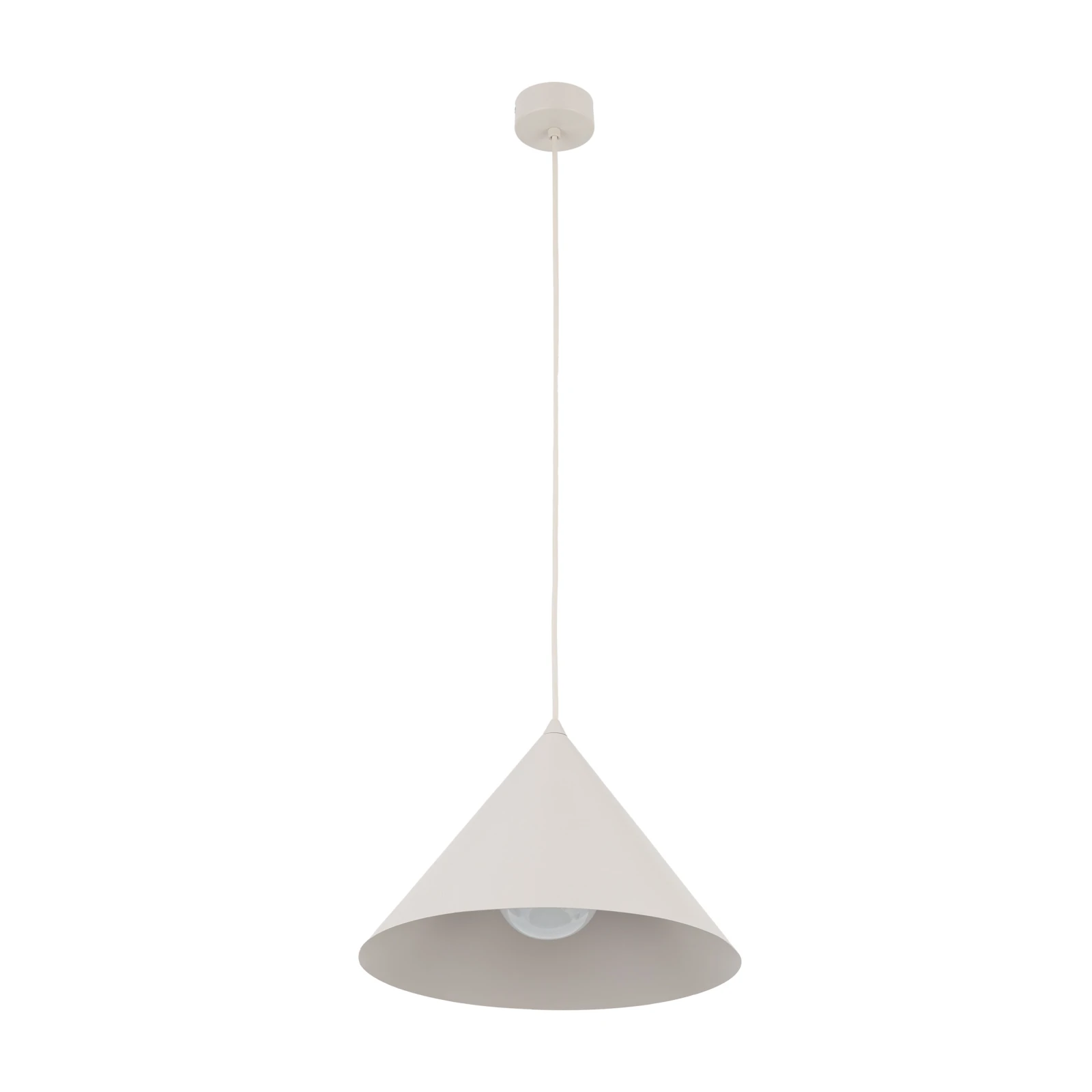 CONO L pendant light 15 W – conical, grey beige finish