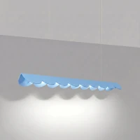 Pendant lamp 12W – scalloped linear form, azure, CRI98 - Image 4