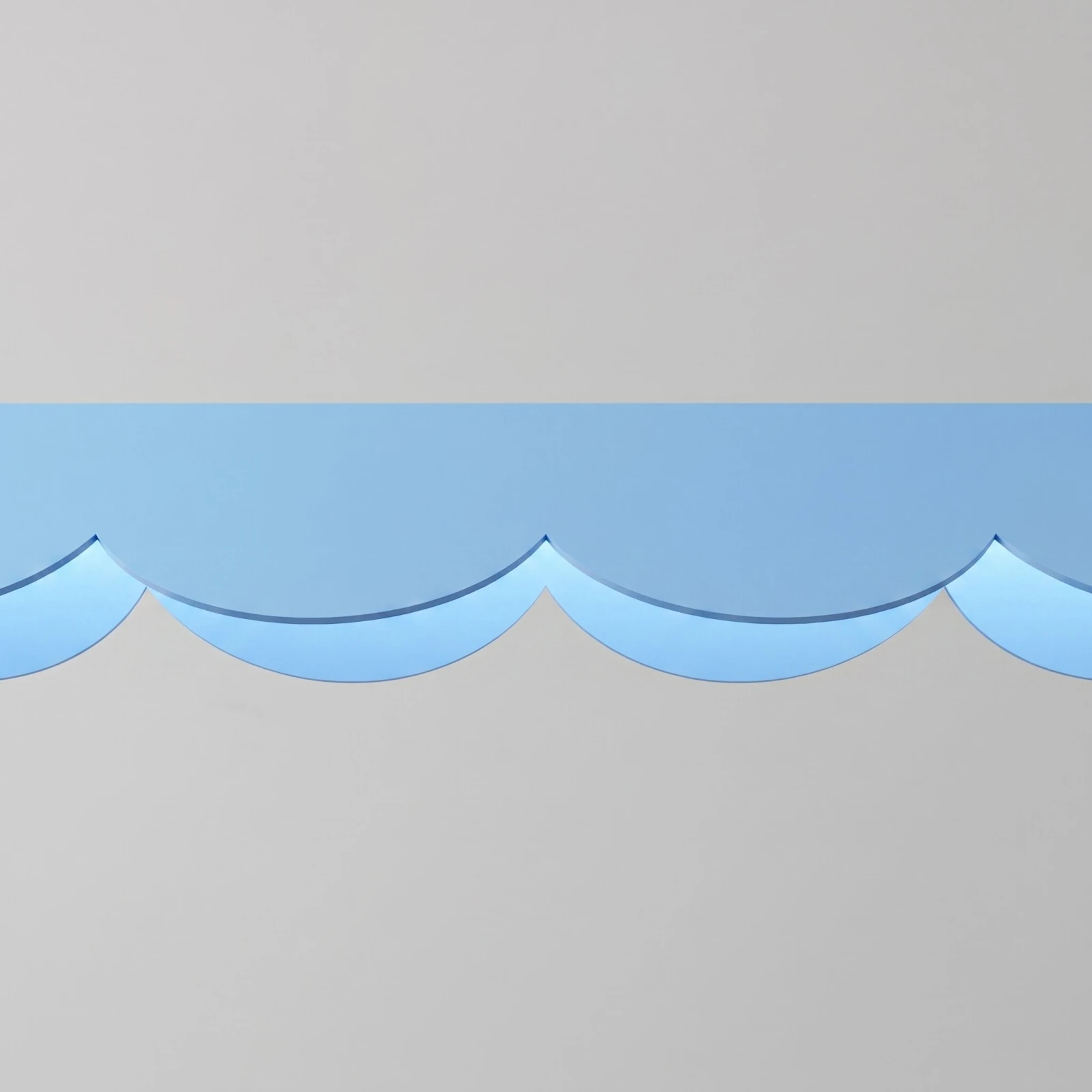 Pendant lamp 12W – scalloped linear form, azure, CRI98