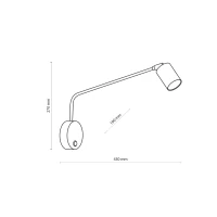 Wall light NEX – single, white, adjustable GU10 - Image 4