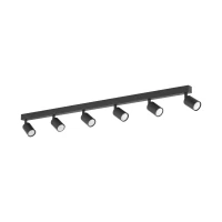 NEX ceiling light 60 W – linear, black, 6xGU10 - Image 2