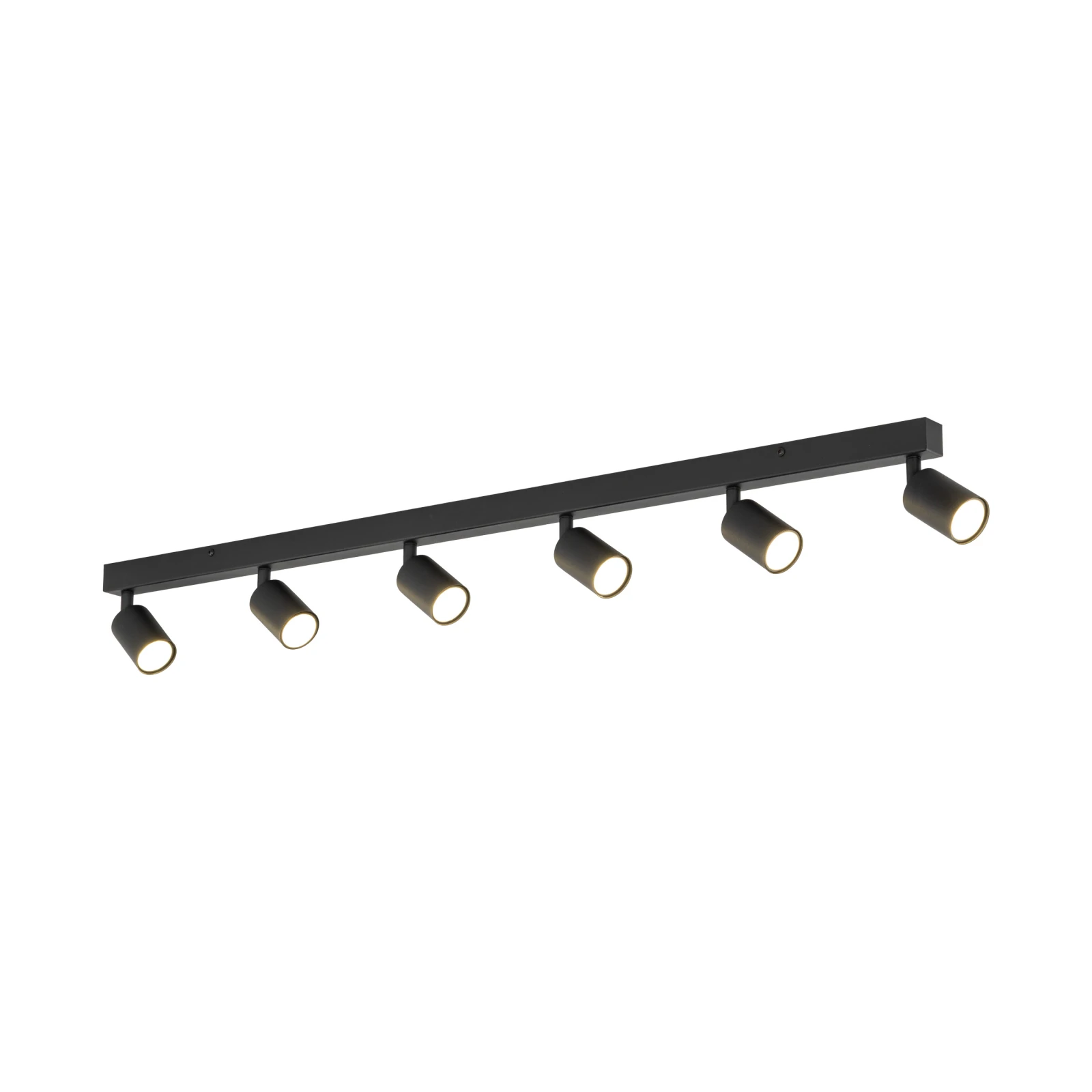 NEX ceiling light 60 W – linear, black, 6xGU10