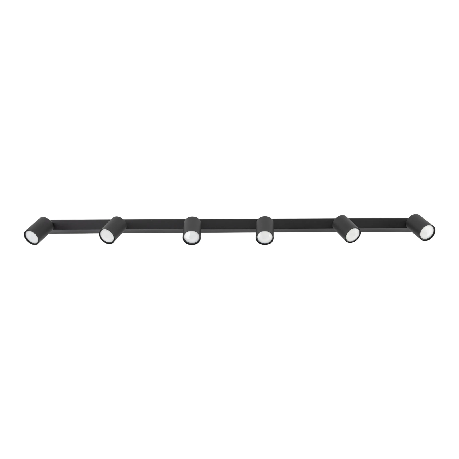 NEX ceiling light 60 W – linear, black, 6xGU10