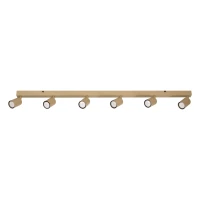 NEX ceiling light 60 W – linear, beige, 6xGU10