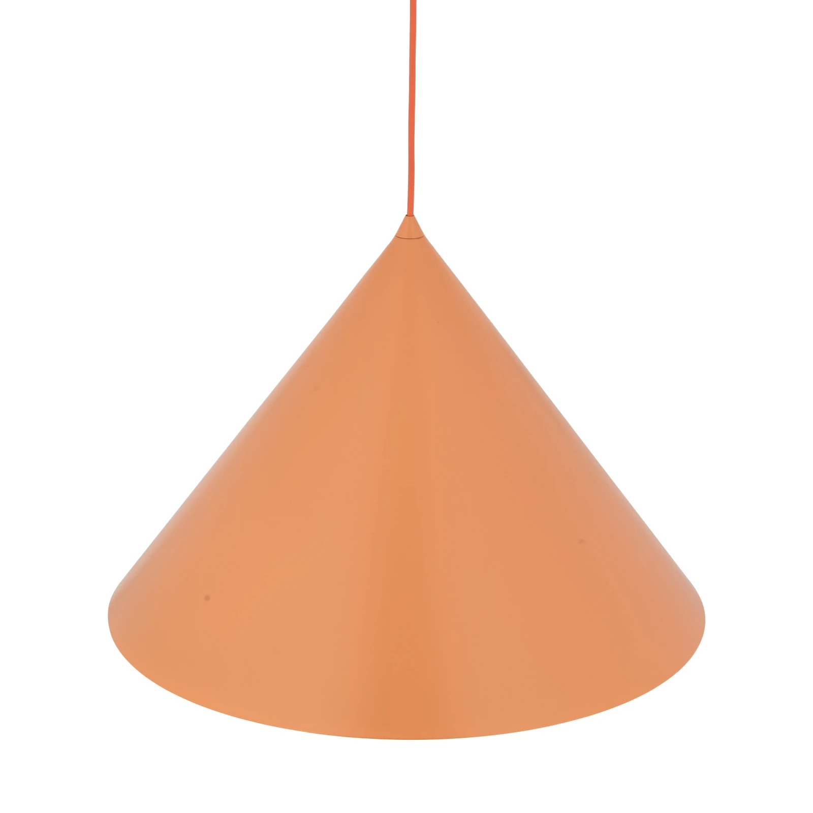 Pendant light CONO XL 15 W – conical, orange, E27