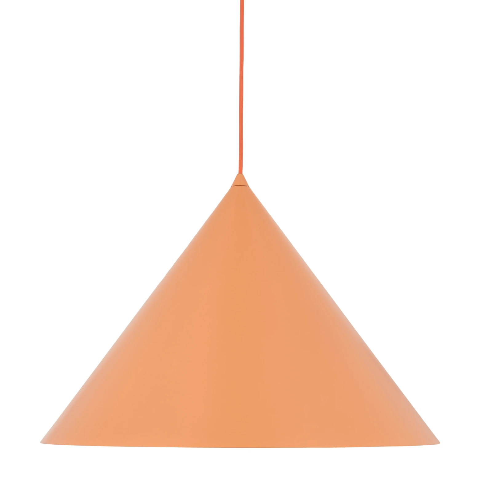 Pendant light CONO XL 15 W – conical, orange, E27