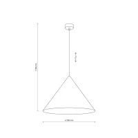 Pendant light CONO XL 15 W – conical, orange, E27 - Image 9