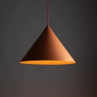 Pendant light CONO XL 15 W – conical, orange, E27 - Image 1