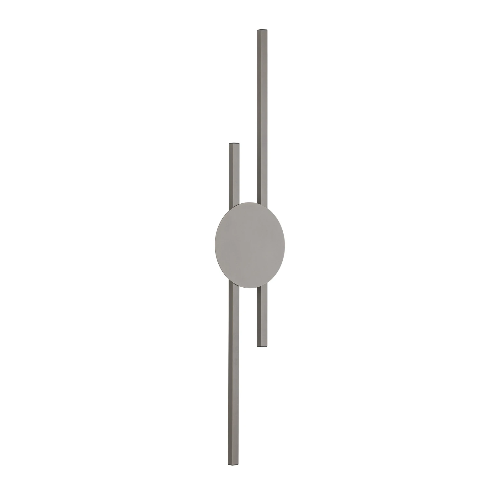 Wall light JAVA 32 W – double linear, brown, integrated LED